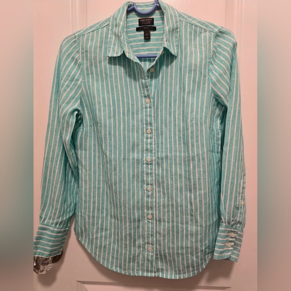 J.Crew Baird McNutt 100% Irish Linen Shirt. Size 2P